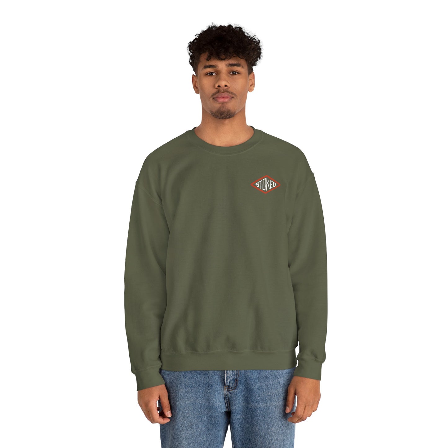 Stoked Double Sided Heavy Blend Crewneck Sweatshirt