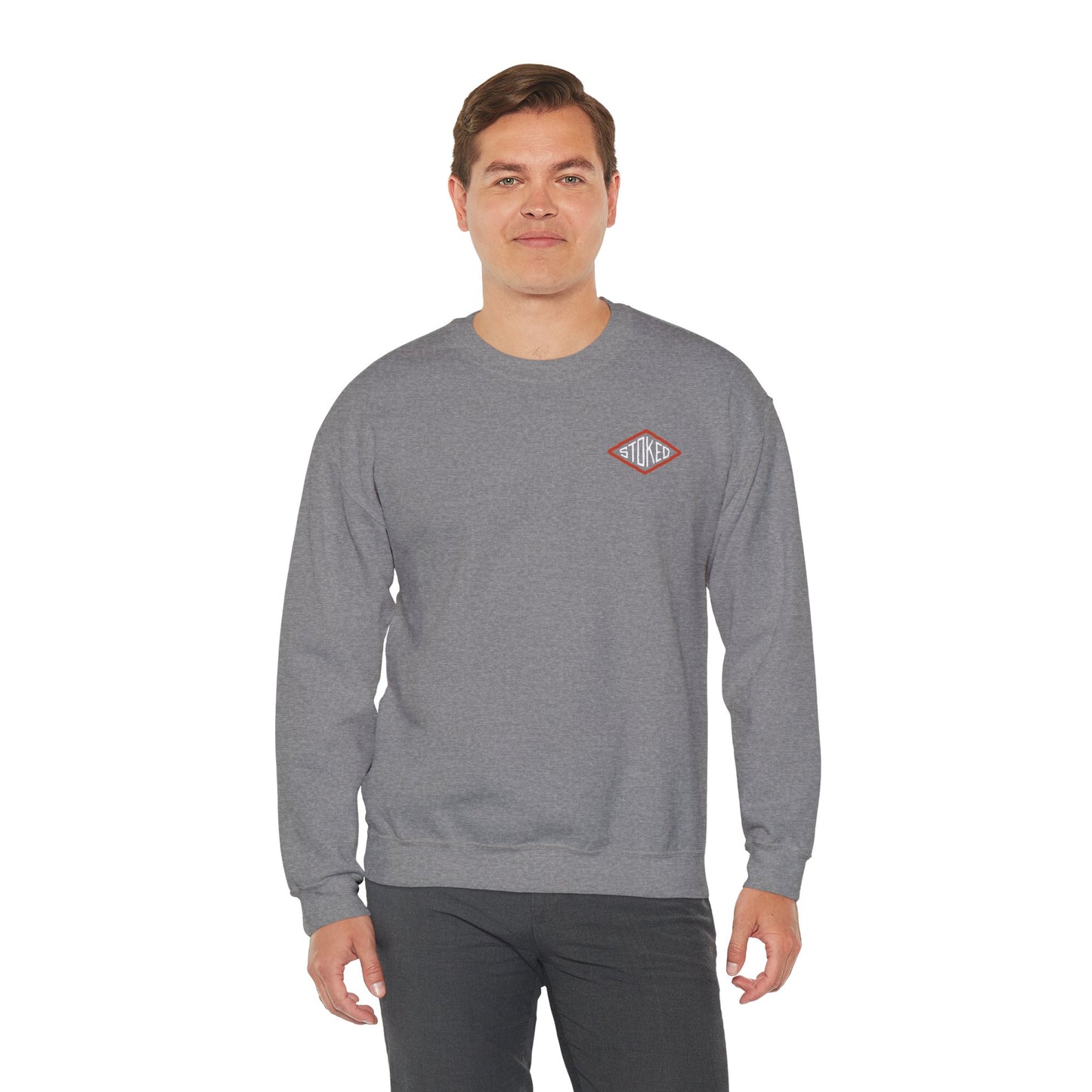 Stoked Double Sided Heavy Blend Crewneck Sweatshirt