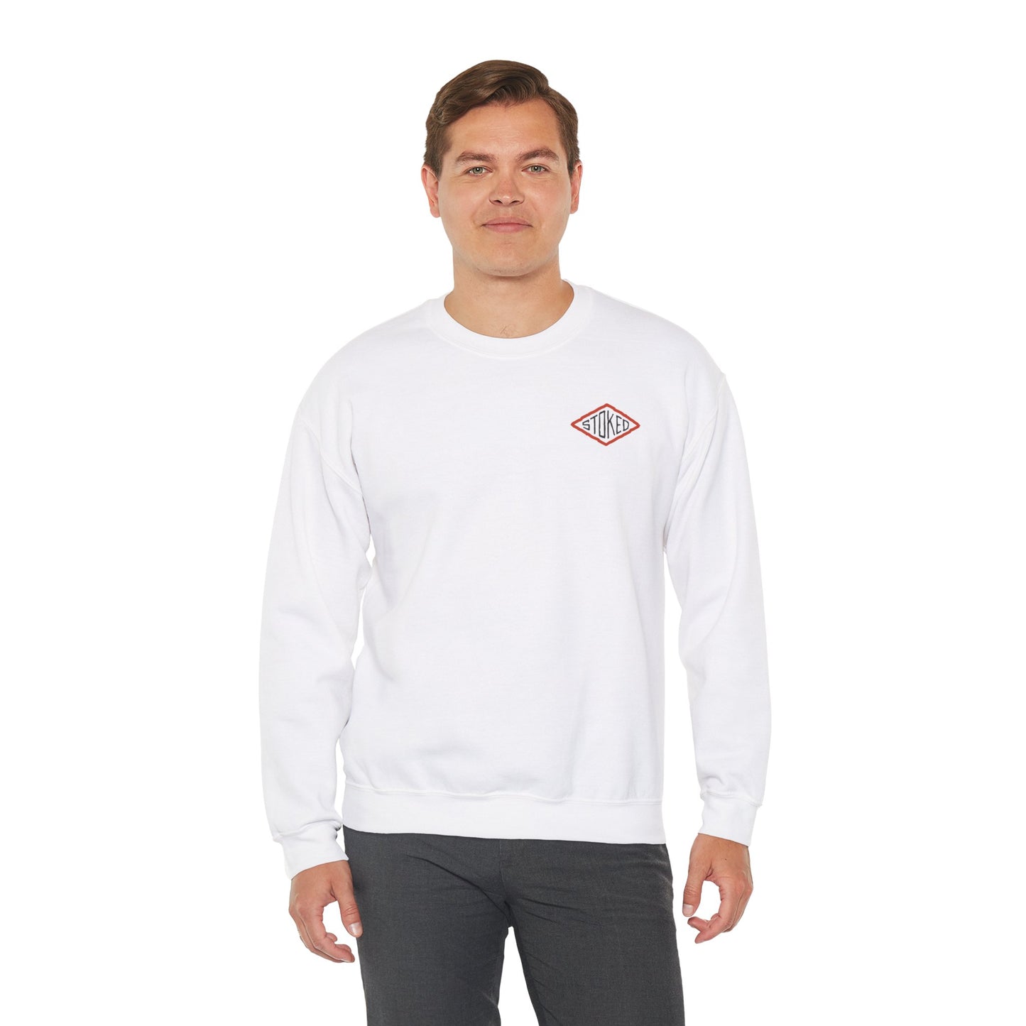Stoked Double Sided Heavy Blend Crewneck Sweatshirt