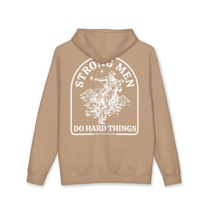 Strong Men Do Hard Things Heavyweight Hooded Sweatshirt