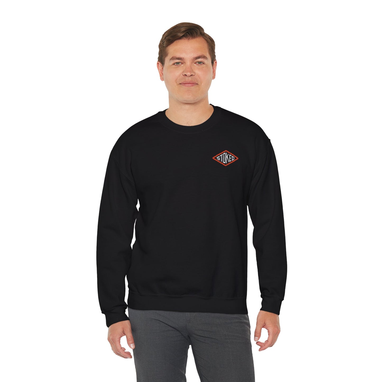 Stoked Double Sided Heavy Blend Crewneck Sweatshirt