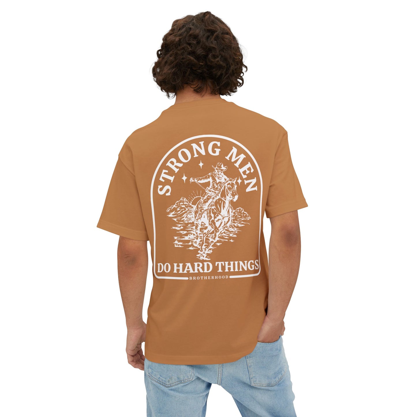 Strong Men Do Hard Things Oversized Boxy Tee